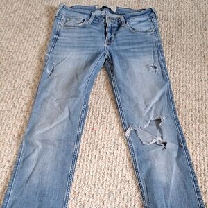 Hollister Light Blue Distressed Skinny Jeans